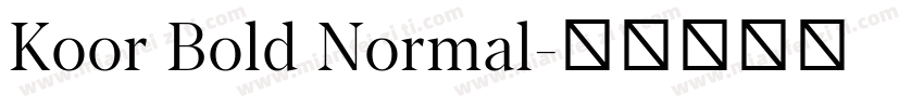 Koor Bold Normal字体转换